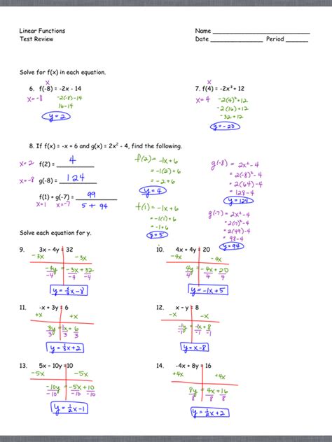 Review Of Linear Equations Tessshebaylo