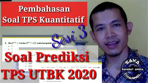 Pembahasan Soal Tps Kuantitatif Utbk Sesi Youtube