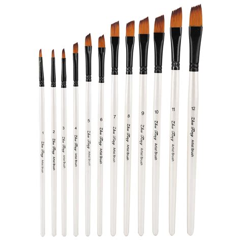 12pcs Drawing Brush Pen Set Art Gouache Water Color Oil Painting Tools