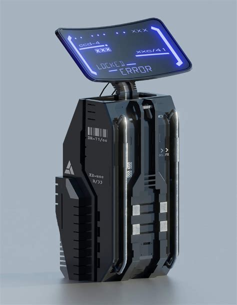 Sci Fi Terminal 3D Model By Shadowrazesss