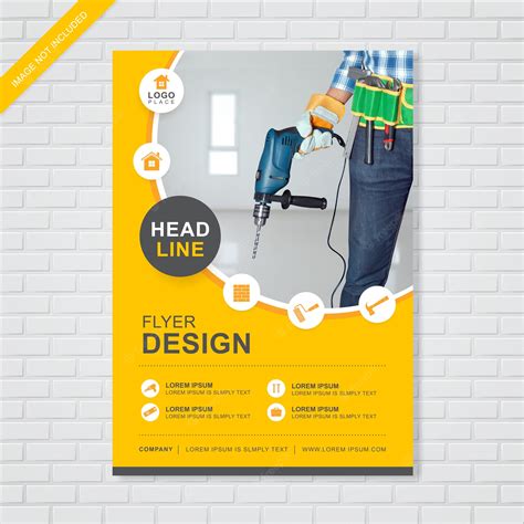 Premium Vector Construction Cover Flyer Template