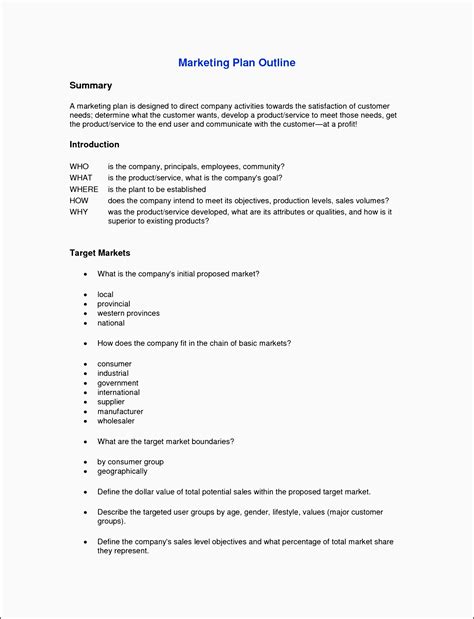 Marketing Research Plan Template