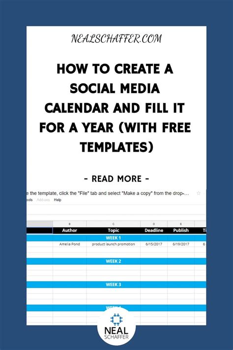 How To Create A Social Media Calendar And Fill It For A Year With Free