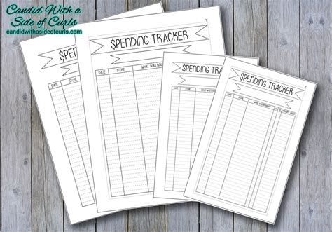 spending tracker bullet journal printable pages etsy