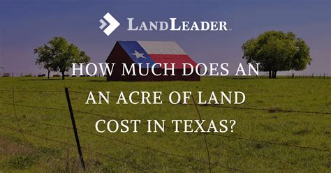 How Much Does An An Acre Of Land Cost In Texas Landleader