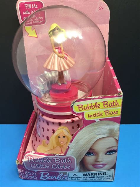 New Barbie Bubble Bath Glitter Globe Glamberry Scented Nib Htf Pink