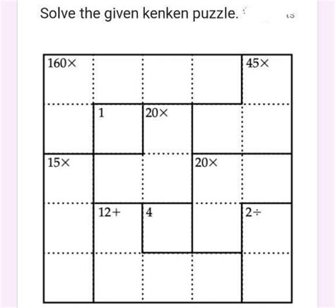 Kenken Puzzle 5x5 With Answer And Explanation Solved Sol