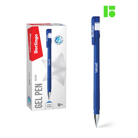 Berlingo gel pen "Velvet" - 0,5 mm, blue – Berlingo