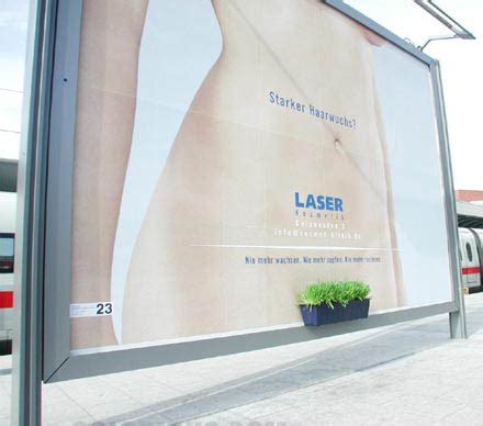 реклама клиники лазерной эпиляции /живая, очень быстрорастущая трава ...