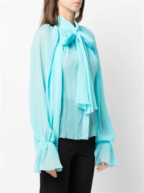 Atu Body Couture Silk Pussy Bow Blouse Farfetch