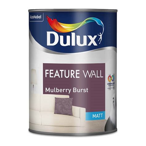 Dulux Feature Wall Mulberry Burst Matt Emulsion Paint 1 25L Homebase