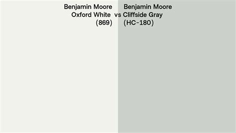 Benjamin Moore Oxford White Vs Cliffside Gray Side By Side Comparison