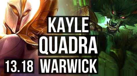 KAYLE Vs WARWICK TOP 2 9M Mastery Quadra 1300 Games KR Master