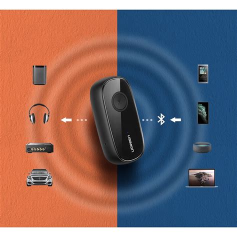 Adaptor Bluetooth, UGREEN, CM279, Bluetooth 5.0, AUX, Negru, Raza 10 m ...