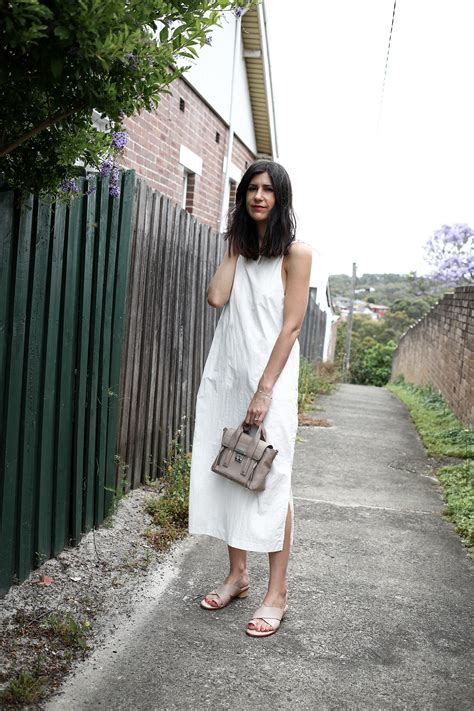Wearing Lately White Dress And Nude Mules Mademoiselle