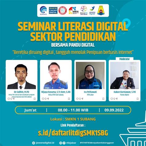 Seminar Literasi Digital Pada Sektor Pendidikan Oleh Kominfo Bekerja