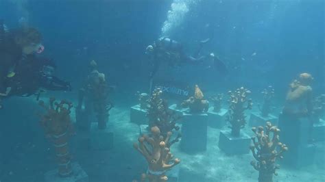 Sculptures on display underwater Bodrum