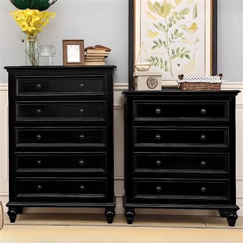 Victorian Ink Solid Wood Lingerie Chest Parlor With Storage Drawers Dressers Chests