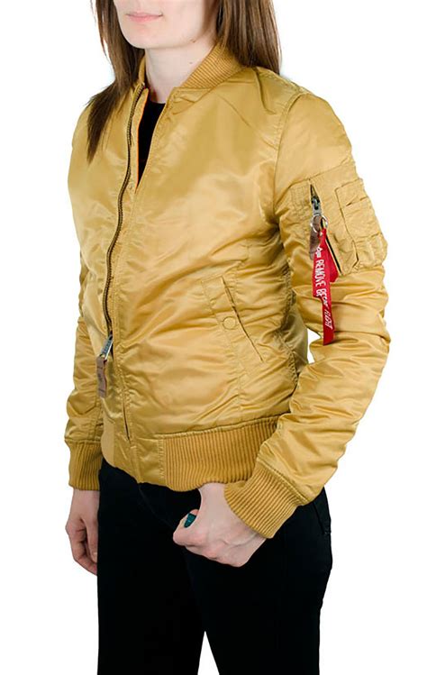 Женский бомбер ALPHA INDUSTRIES VF 59 MA-1 gold, купить в Интернет ...