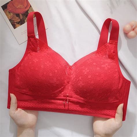 Soutien Gorge De Lingerie En Dentelle De Couleur Unie Pour Femmes Rouge A Rouge Cdiscount