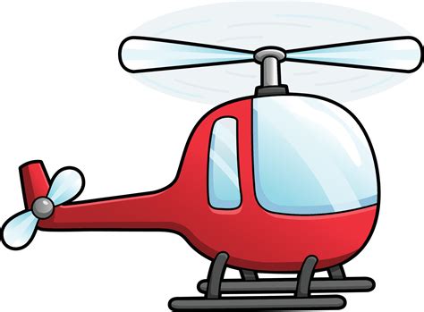 helicopter cartoon clipart colored illustration  vector art