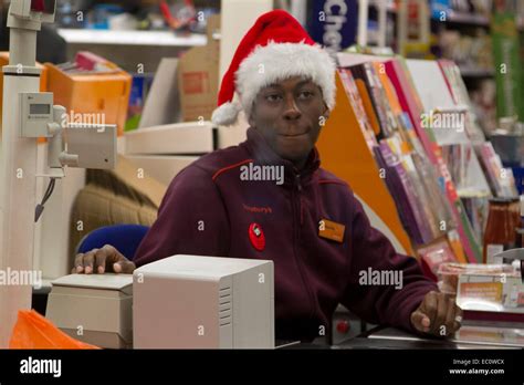 Wimbledon London Uk 7th December 2014 Staff At A Sainsburys