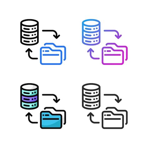 Premium Vector Backup Icon Design In Four Variation Color