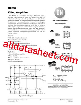 NE592 Datasheet PDF ON Semiconductor