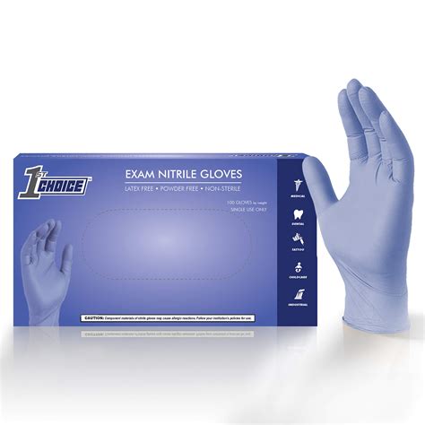 Buy 1st Choice Light Indigo Nitrile Disposable Exam Grade Gloves 3 Mil