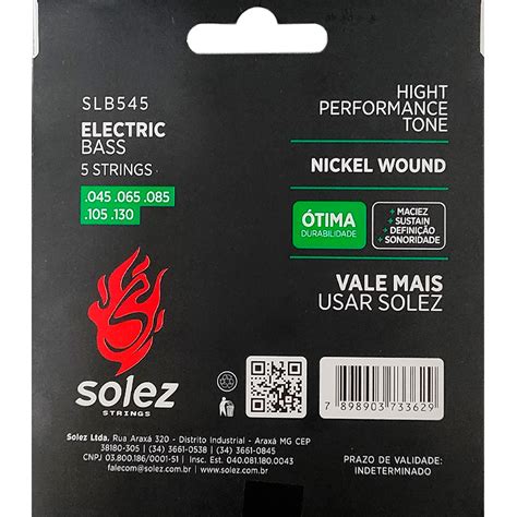 Corda Baixo 5 Cordas - Corda Para Baixo 5 Cordas 045 SLB545 Solez - Copetti Guitars Luthier ...