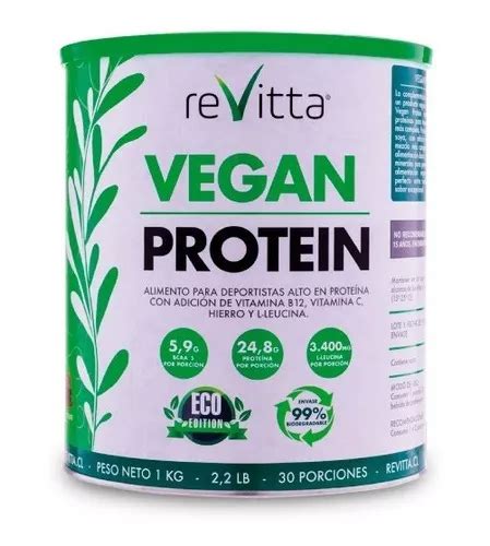 Proteina Vegana Vegan Protein 1 Kg 30 Servicios Revitta Sabor Frutos