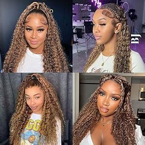 Amazon Htsly Highlight Ombre Lace Front Wig Human Hair Pre Plucked X HD Honey Blonde