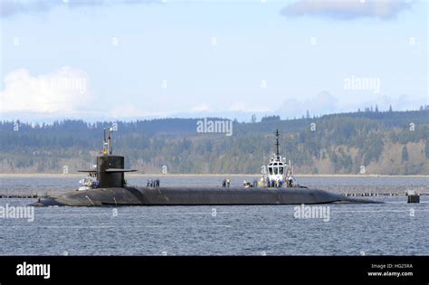 The Ohio Class Ballistic Missile Submarine Uss Nevada Ssbn 733 Returns To Its Home Port Of