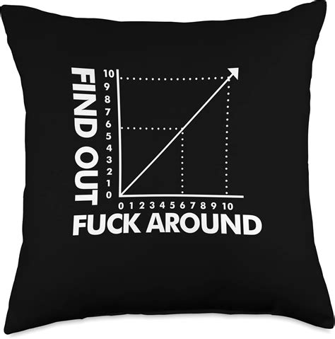 Amazon Fuck Around And Find Out Funny Graph Chart Joke Math Throw Pillow Home Kitchen