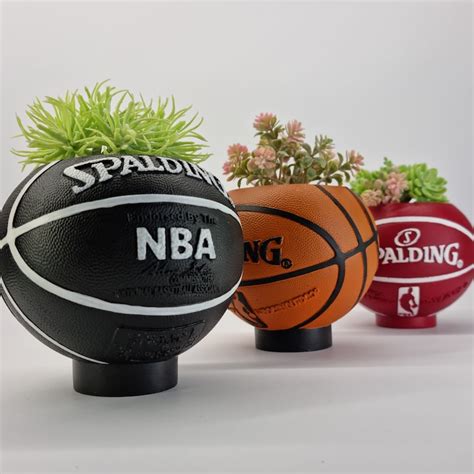Basketball Planter Etsy