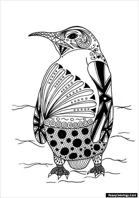 Mandala Penguin Coloring Pages Easy Peasy Colorings