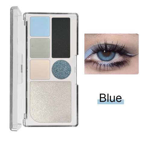 Colors Glitter Matte Blue Eyeshadow Palette Long Lasting Glitter Nude Eyeshadow Palette Women