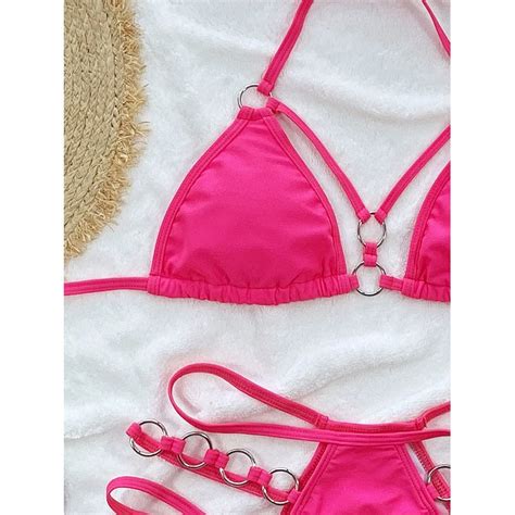 New Arrival Women Fitness Swimwear Solid Color Bathing Suit Sexy Bikini Beachwear Buy Sexy