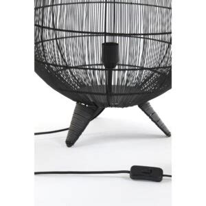 Lampe De Table Rustique Noire En Forme De Panier Light And Living Yumi