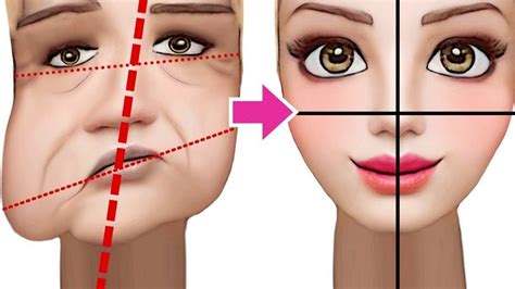 5mins!! Lift Sagging Cheeks, Droopy Mouth Corners, Eye Corners! Fix ...