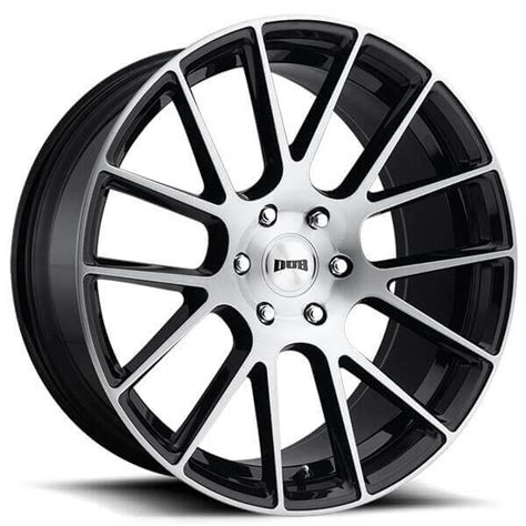 24 Dub Wheels Luxe S206 Gloss Black With Brushed Face Rims Dub073 3