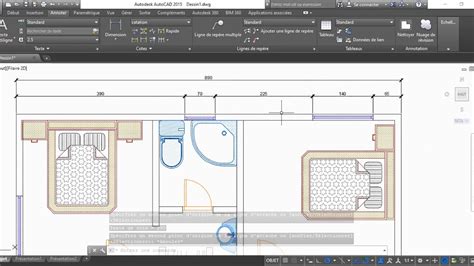 Autocad 2D leçon9 plan maison cotation YouTube