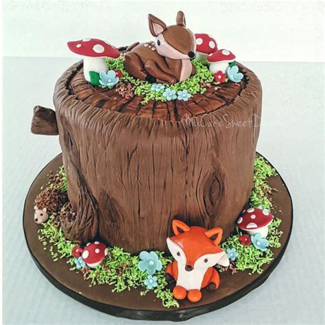 Woodland Baby Shower Cake - CakeCentral.com