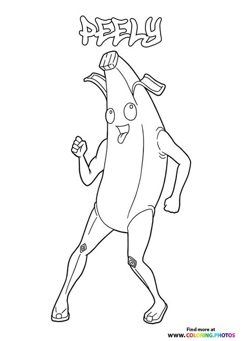Agent Peely Fortnite Coloring Page For Kids Free Fortnite Printable