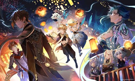 "A Sea of Lights" fan art event in Genshin Impact