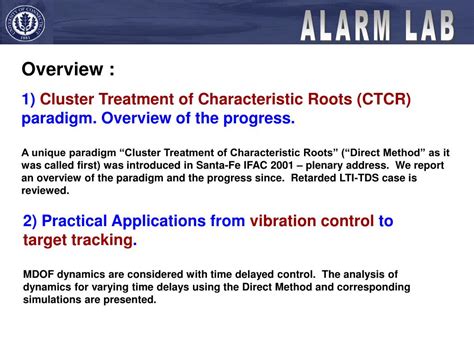 "Cluster treatment of characteristic roots, CTCR, a unique …