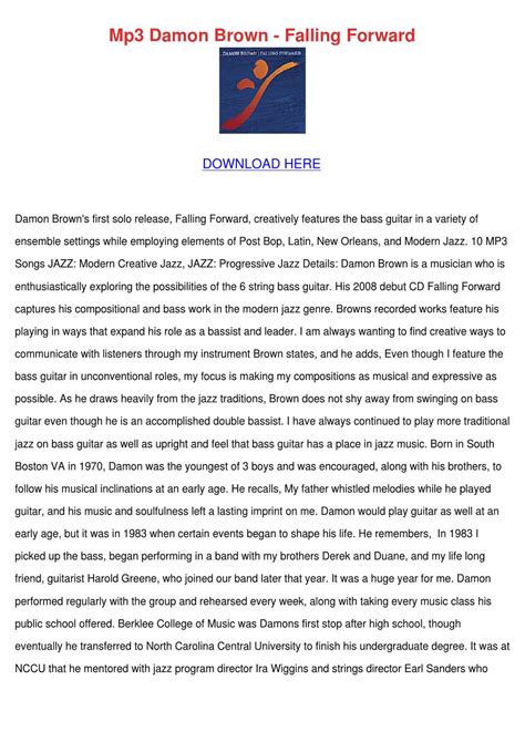 Damon Brown - Falling Forward