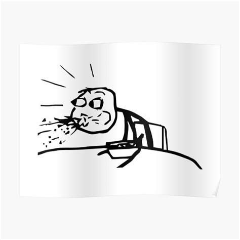 "Guy Spitting Cereal Meme" Poster by FlashmanBiscuit Redbubble
