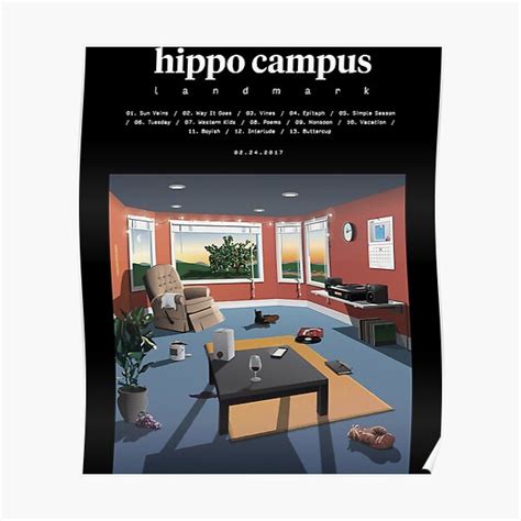 "Hippo Campus Landmark (2017) Music Album Cover Poster" Poster for
