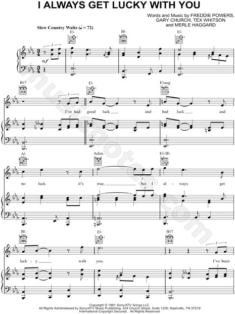 "I Always Get Lucky with You" Sheet Music